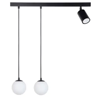 Kulista lampa wisząca do salonu Tavira 41263 metalowa tubka czarna
