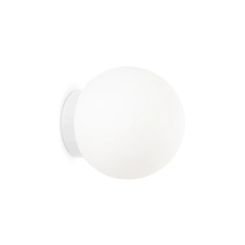 Kulista ścienna lampa Mapa biała szklana 1xE27 42W na korytarz kula ball 59815