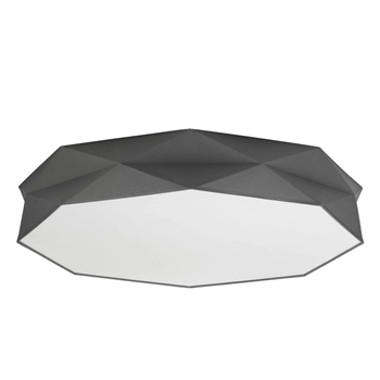 Okrągły plafon do salonu Kantoor 4223 TK Lighting z tkaniny grafitowa