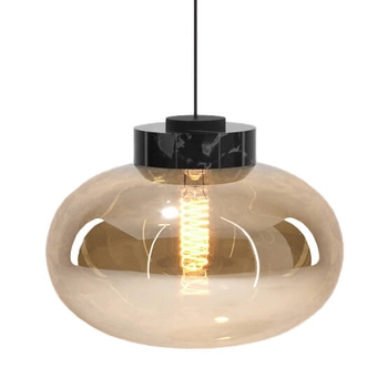 Wisząca lampa Moonstone P0516 Maxlight szklana bursztynowa czarna