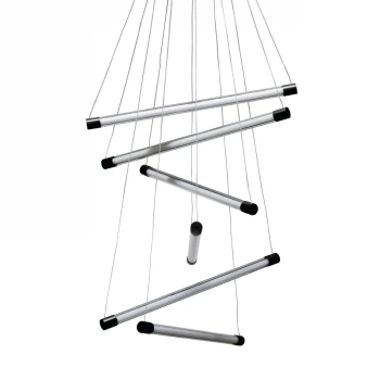 Geometryczna lampa wisząca 6-punktowy PALOS LED 57W 3000K AZ6778 aluminiowa czarna