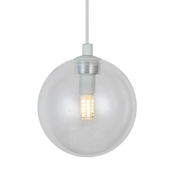 Lampa zwisowa do salonu BUBBLES AZ5953+AZ5955 kula biała przezroczysta