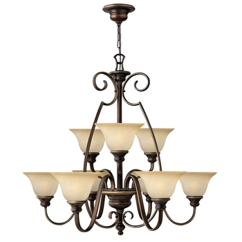 Antyczna lampa wisząca Cello HK-CELLO9 Hinkley metalowa brązowa
