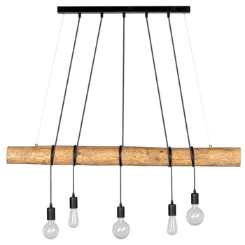 Wisząca LAMPA rustykalna TRABO LONG 69304504 Spotlight ekologiczna OPRAWA drewniany ZWIS sosna bejcowana czarny