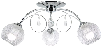 Kryształowa lampa sufitowa 8823/3 8C do gabinetu chrom