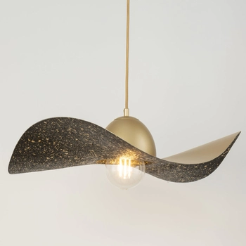 Wisząca lampa metalowa KAPELLO zwis do jadalni złoty nad stół
