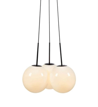 Wisząca lampa salonowa Dione balls zwis czarny biały