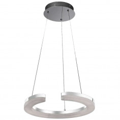 LAMPA wisząca BLUNDER MD1202214-1B Italux okrągła OPRAWA metalowa LED 24W 3000K zwis chrom biały