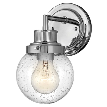 Szklana lampa ścienna Poppy QN-POPPY1-PC-BATH IP44 chrom przezroczysta