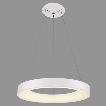LAMPA wisząca GIULIA 5304-840RP-WH-3 Italux okrągła OPRAWA metalowy zwis LED 40W 3000K pierścień ring biały