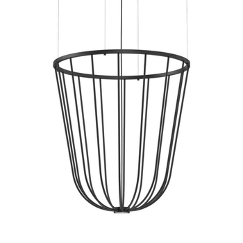 Druciana lampa zawieszana no. Moon 5143 Shilo koszyk czarny