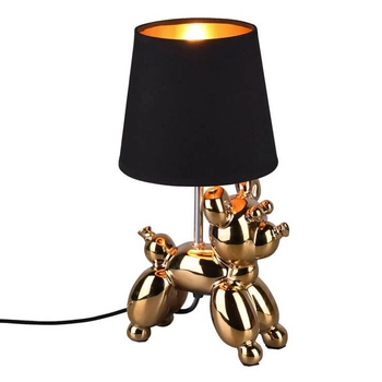 Lampa stołowa BELLO R50241079 RL Light abażurowa piesek złoty czarny