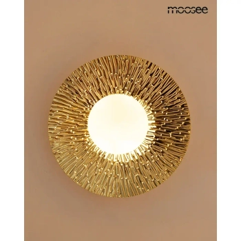 Ścienny kinkiet metalowy SOUL złoty biały MSE1501100575 1xG9 5W okrągły