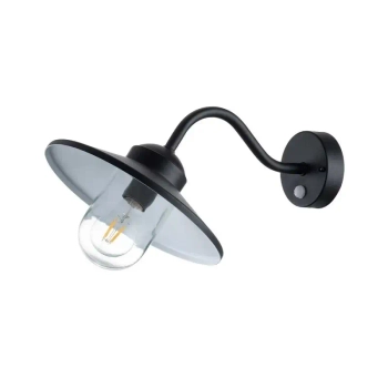 Naścienna latarnia czujnik PIR Klampenborg KLAMPENBORG-PIR-BK IP44 czarny