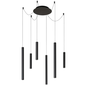 Lampa wisząca LORENZ 74403/06/30 Lucide metalowa tuby LED 24W 3000K czarny