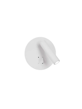 Okrągła lampa ścienna Armilla tuba LED 9W do jadalni biała