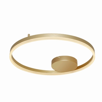 Złoty plafon sypialniany Halo obręcz LED 42W 3000k nad łóżko