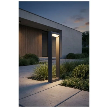 Grafitowy słupek FRAME AZ6629 1xLED 12W 3000K IP65 na taras
