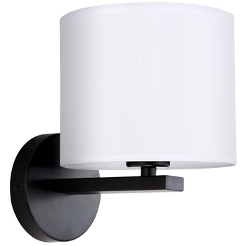 Kinkiet LAMPA ścienna CECINA LP-114/1W WH abażurowa OPRAWA loftowa biała czarna OUTLET