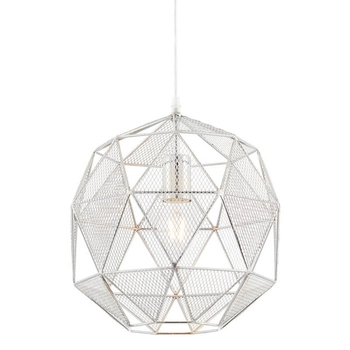 Geometryczna lampa wisząca Armour 72817 do salonu chrom