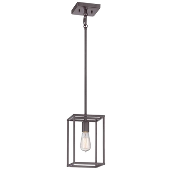 LAMPA wisząca QZ-NEW-HARBOR-P Elstead QUOIZEL metalowa OPRAWA zwis industrialny brąz