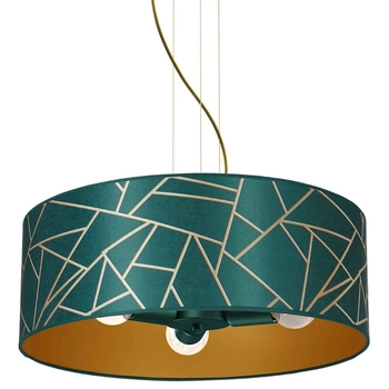 Wisząca lampa okrągła ZIGGY MLP7580 Milagro nowoczesna zielona
