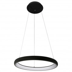 LAMPA wisząca ALESSIA 5280-840RP-BK-3 Italux metalowa OPRAWA okrągła LED 40W 3000K zwis pierścień ring czarny