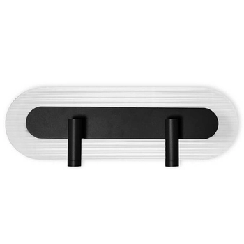 Lampa szklana ścienna Riflo RIWD62004 LED 4,8W 4000K podwójna czarna