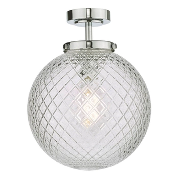 Kulista lampa ścienna Wayne WAY0150 szklana do łazienki IP44 chrom