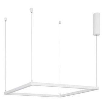 LAMPA wisząca JAEN LE41429 Luces Exclusivas kwadratowa OPRAWA metalowy ZWIS LED 40W 3000K minimalistyczny biały