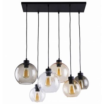 Lampa wisząca molekuły Cubus 2164 TK Lighting loftowa szklana czarna