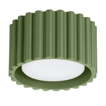 Plafon okrągły ryfel AURA SL.1797 na korytarz oliwkowy