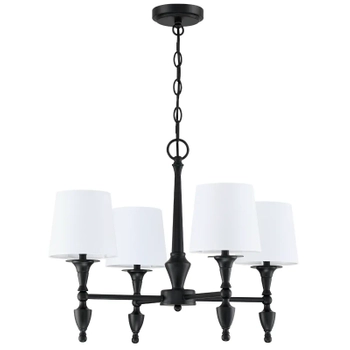 Wisząca lampa salonowa Austin P04166BK-WH Cosmolight abażur biały czarny