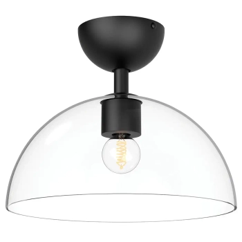 Lampa sufitowa na korytarz Jude ALM-JUDE-SF-MB-CL szklana czarna