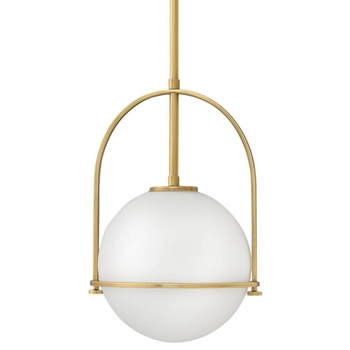 Szklana wisząca lampa QN-SOMERSET-P-O-HB ball mosiądz