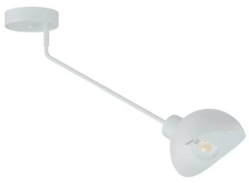 Sufitowa lampa na wysięgniku Roy metalowa biała do holu