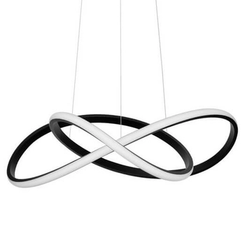 Ledowy żyrandol CHIAPAS LE42835 wstęga LED 28W 3000K czarna biała