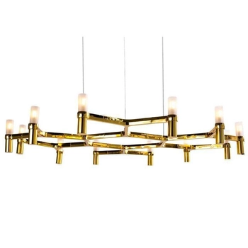 Lampa wisząca ST-8043-12B GOLD Step modernistyczna metalowa designerska złota