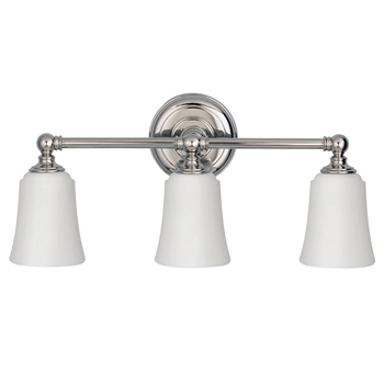 Szklany kinkiet Huguenot Lake FE-HUGOLAKE3BATH Feiss IP44 chrom biały