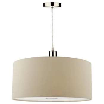 Wisząca lampa z abażurem Waco SP65+RON6529 Dar Lighting czarna beżowa