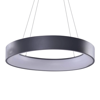 Okrągła lampa wisząca Solvent LED 120W z pilotem szara