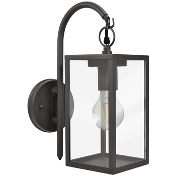 Zewnętrzna LAMPA ścienna MALMO 309174 Polux elewacyjna OPRAWA ogrodowa KINKIET klatka outdoor IP44 grafitowa przezroczysta