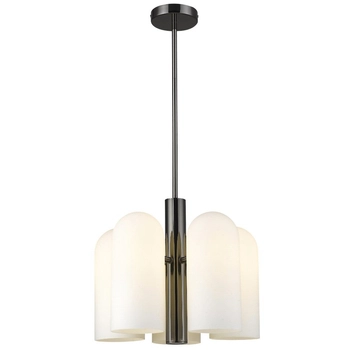 Modernistyczna LAMPA wisząca SEOUL P05759BK Cosmolight szklany zwis do jadalni czarny biały