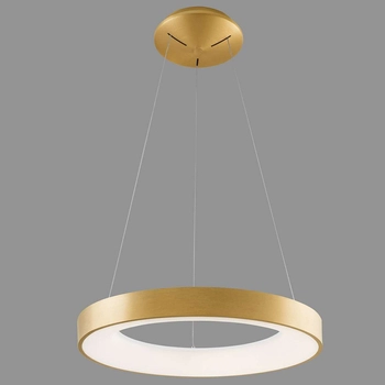 LAMPA wisząca GIULIA 5304-840RP-GD-3 Italux metalowa OPRAWA okrągła LED 40W 3000K zwis pierścień ring złoty