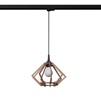 Lampa wisząca do szyn trójfazowych POMPELMO MYL.00472 drewniana