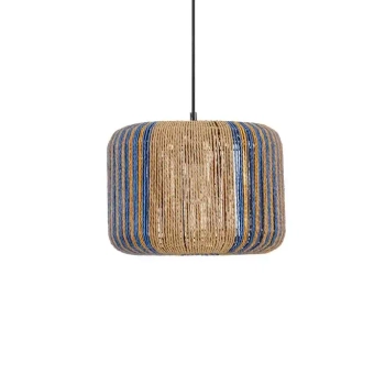 Boho lampa wisząca nad stół BELUNCA LE45351 sznurkowa beżowa czarna