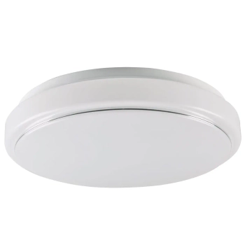 Okrągły plafon na korytarz BOGDAN 326836 minimalistyczny biały