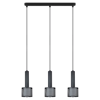 Wisząca lampa potrójna Amo LP-0702/3L BK do salonu metalowa czarna