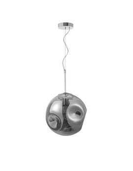 LAMPA wisząca CARORA LE41955 Luces Exclusivas szklana OPRAWA zwis kula ball przydymiona