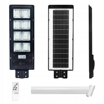 Solarna uliczna latarnia 298 Domeno LED 360W 6000K IP66 metalowa czarna